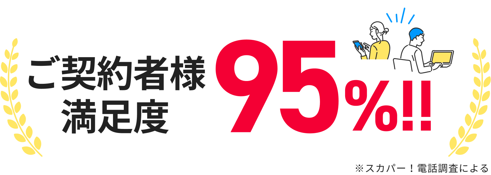 ご契約者様満足度95%!!