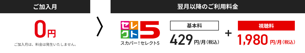 ご加入月　翌月以降のご利用料金